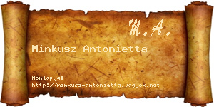 Minkusz Antonietta névjegykártya